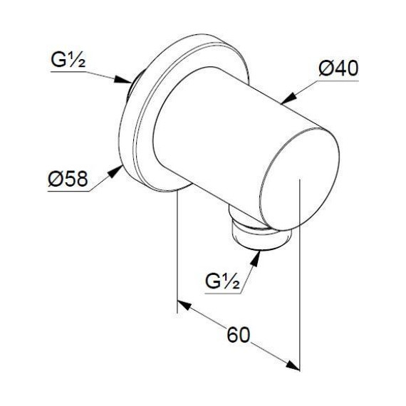 Шланговое подсоединение Kludi Nova Fonte Puristic 2054353-15, белый матовый - фото 2