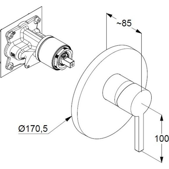 Смеситель для душа Kludi Nova Fonte 206555315, белый матовый - фото 2
