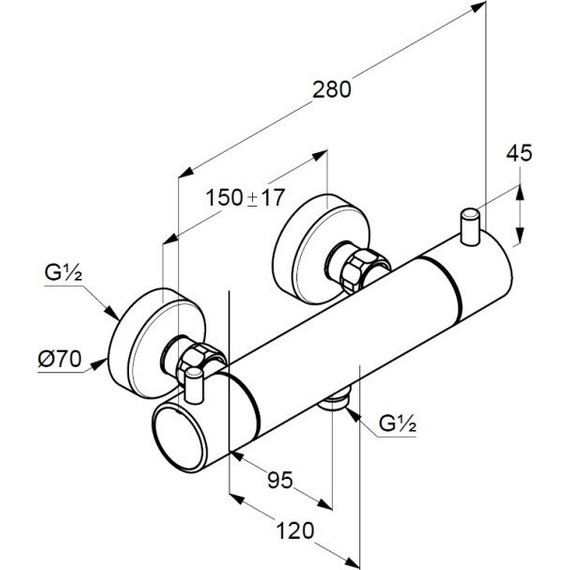 Смеситель для душа с термостатом Kludi Bozz 352035338, белый матовый - фото 2