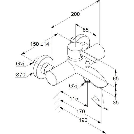 Смеситель для ванны Kludi Bozz 386915376, белый матовый - фото 2