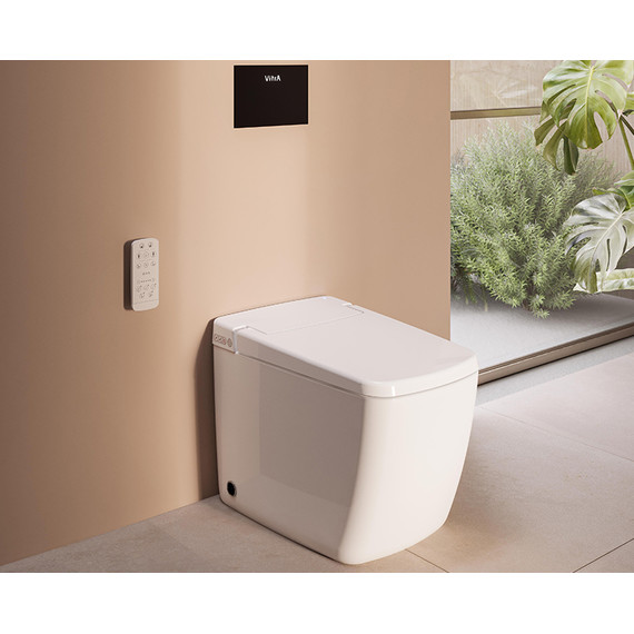 Унитаз-биде приставной безободковый с импульсным смывом VitrA V-Care Prime 7232B403-6217 с крышкой микролифт - фото 2