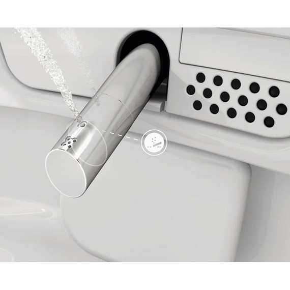 Унитаз-биде приставной безободковый с импульсным смывом VitrA V-Care Prime 7232B403-6217 с крышкой микролифт - фото 3