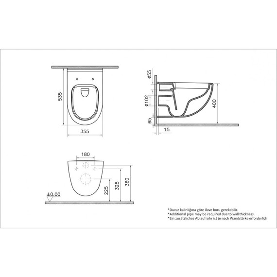 Унитаз подвесной безободковый Vitra S40 7759B003-0075 - фото 5
