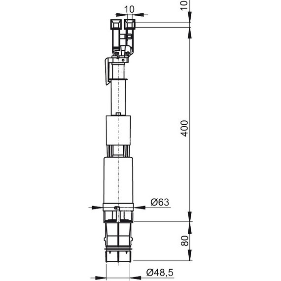 Сливной механизм Alcadrain A09B - фото 2