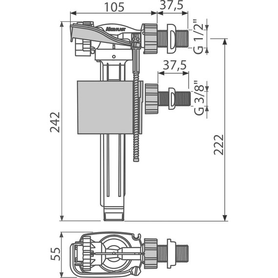 Выпускной комплект Alcadrain A160UNI - фото 2