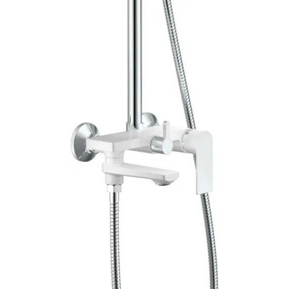 Душевая стойка Haiba HB24505-8, белый/хром - фото, картинка 4 Душевая стойка Haiba HB24505-8, белый/хром - фото 4