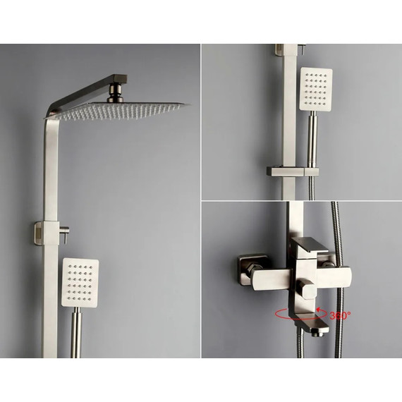 Душевая стойка Haiba HB24803, нержавеющая сталь - фото, картинка 2 Душевая стойка Haiba HB24803, нержавеющая сталь - фото 2