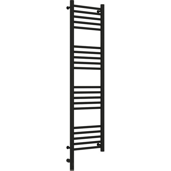 Полотенцесушитель электрический Сунержа Богема 3.0 П20 1200x300 мм (прямая перемычка) 31-5804-1230 L, чёрный матовый - фото 