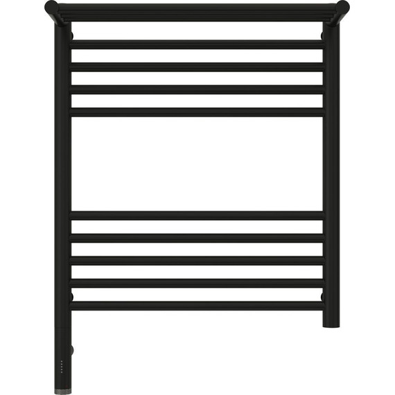 Полотенцесушитель электрический Сунержа Богема с полкой 3.0 П10 600x500 мм (прямая перемычка) 31-5806-6050 L, чёрный матовый - фото 2