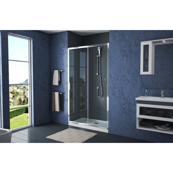 Душевая дверь Bravat Drop 120 см, BD120.4100A, хром/прозрачное - фото 4