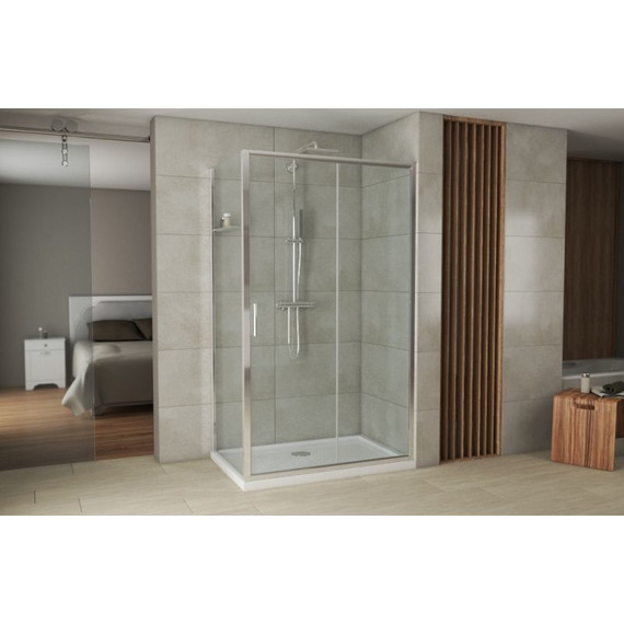 Душевое ограждение Bravat Drop 120х80 см, BS120.3100A, хром/прозрачное - фото 4