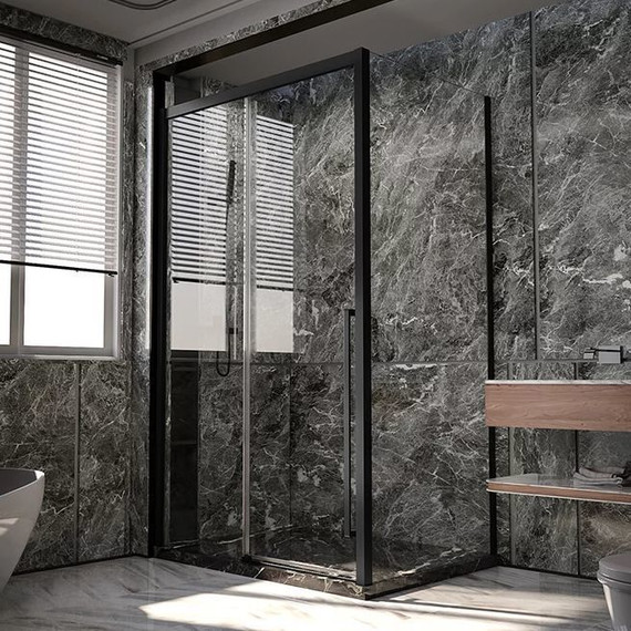 Душевое ограждение Veconi Premium Trento 120x90 см PTC30-SP-12090-B-01-C4 (стекло 8 мм), черный/прозрачное - фото 