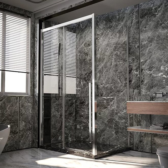 Душевое ограждение Veconi Premium Trento 140x100 см PTC30-SP-140100-CH-01-C4 (стекло 8 мм), хром/прозрачное - фото 