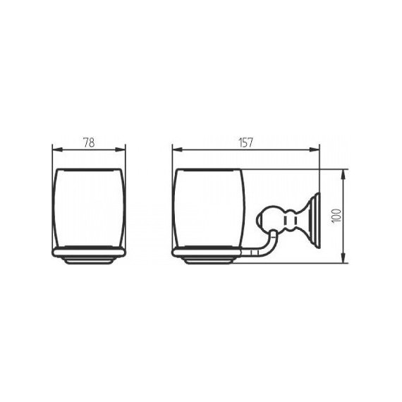 Стакан для зубных щеток Haceka Allure 401802 - фото 2