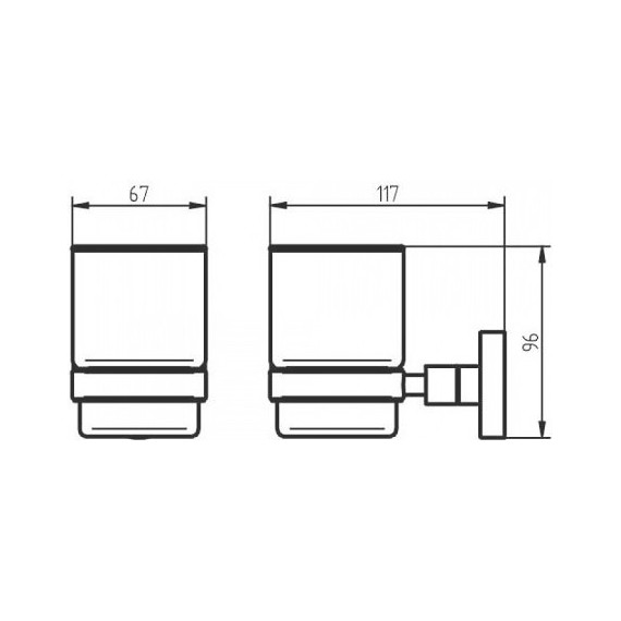 Стакан для зубных щеток Haceka Kosmos TEC 402402 - фото 3