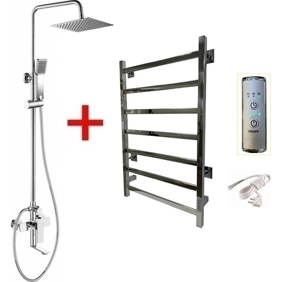 Акционный промо-набор BelBagno+Тругор душевая стойка Romano-VSCM-CRM + полотенцесушитель электрический Пэк 20 П7 00-00031495 - фото 