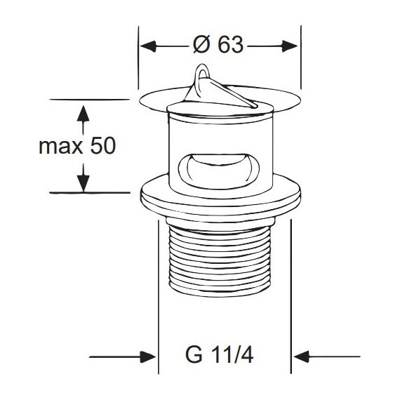 Донный клапан Kludi 1042705-00 - фото 2