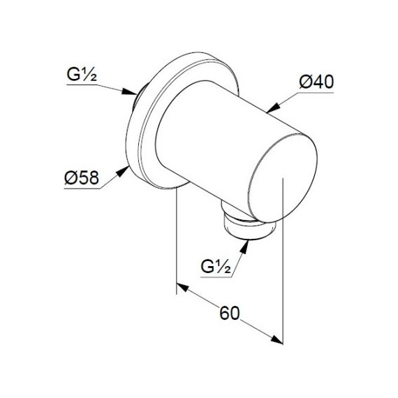Шланговое подсоединение Kludi Nova Fonte 2054305-15 - фото 2