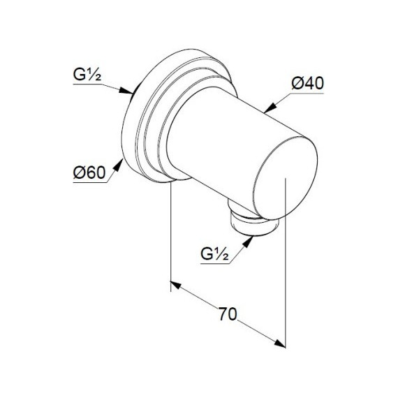 Шланговое подсоединение Kludi Nova Fonte 2054305-25 - фото 2
