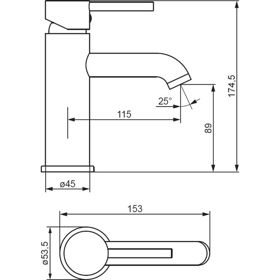 Смеситель для раковины Damixa Scandinavian Pure 360210000, Цвет производителя: хром - фото 4