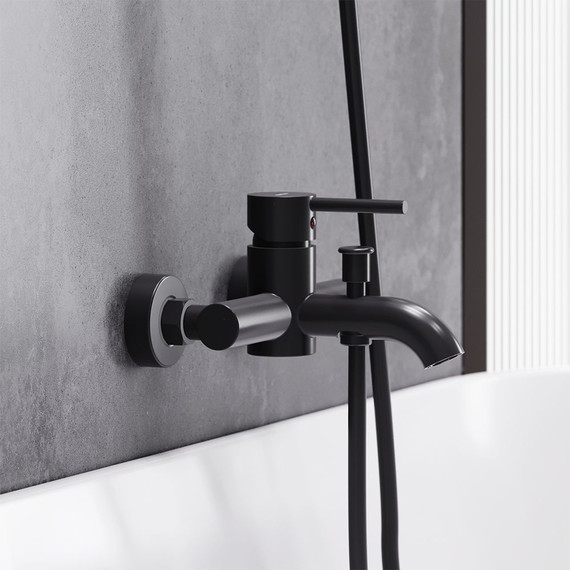 Смеситель для ванны Damixa Scandinavian Pure 361000300, черный, Цвет производителя: чёрный - фото 2