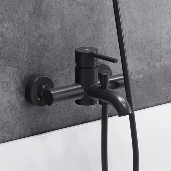 Смеситель для ванны Damixa Scandinavian Pure 361000300, черный, Цвет производителя: чёрный - фото 3