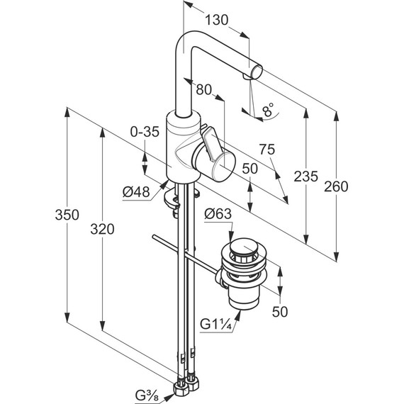 Смеситель для раковины Kludi Zenta 382940575 - фото 3