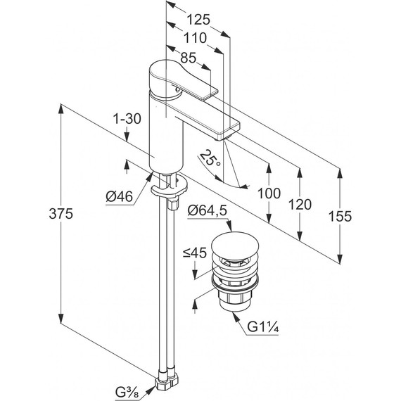 Смеситель для раковины Kludi Zenta SL 482980565 - фото 2