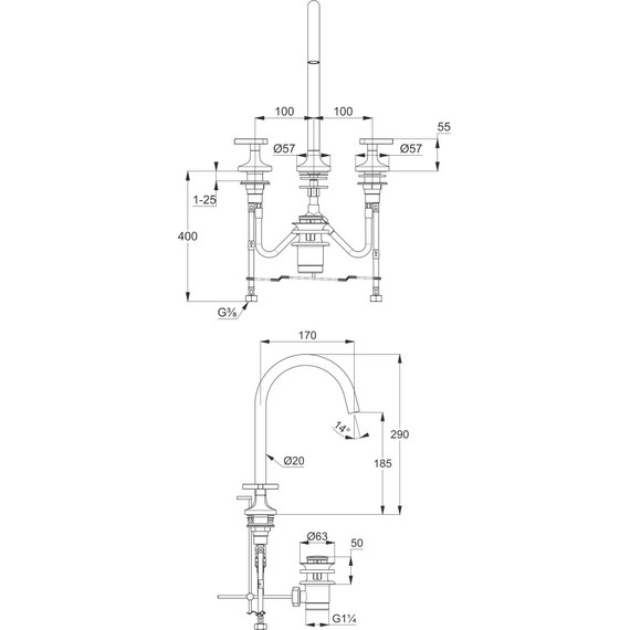 Смеситель для раковины Kludi Nova Fonte Deco 201430539 - фото 5