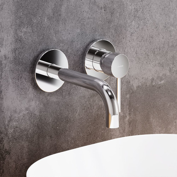 Смеситель для раковины настенный Damixa Scandinavian Pure 360260000, Цвет производителя: хром - фото, картинка 3 Смеситель для раковины настенный Damixa Scandinavian Pure 360260000, Цвет производителя: хром - фото 3