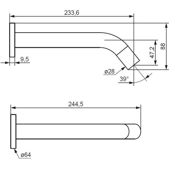 Смеситель для раковины настенный сенсорный Damixa Scandinavian Pure 360270000, Цвет производителя: хром - фото 4