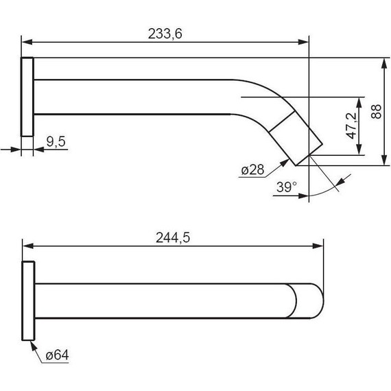 Смеситель для раковины настенный сенсорный Damixa Scandinavian Pure 360270300, черный, Цвет производителя: чёрный - фото, картинка 4 Смеситель для раковины настенный сенсорный Damixa Scandinavian Pure 360270300, черный, Цвет производителя: чёрный - фото 4
