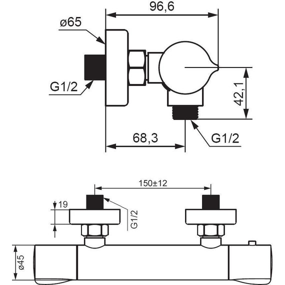 Смеситель для душа с термостатом Damixa Scandinavian Pure 366000300, черный, Цвет производителя: чёрный - фото 4