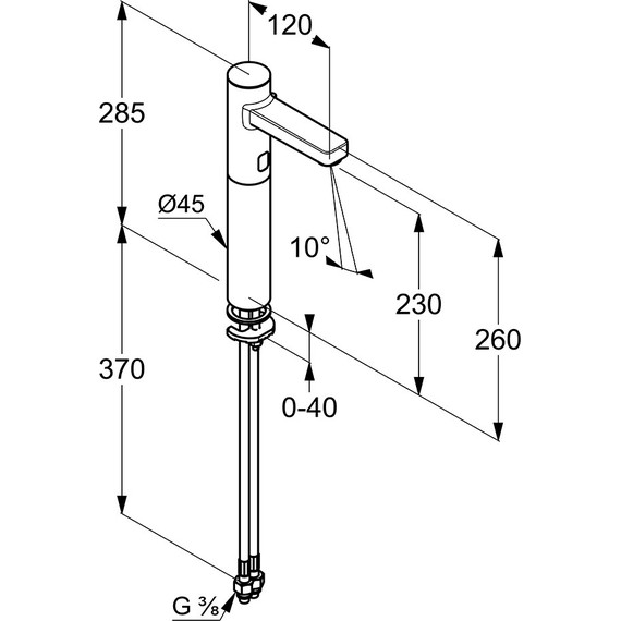 Смеситель для раковины высокий электронный Kludi Zenta 3810605 - фото 2