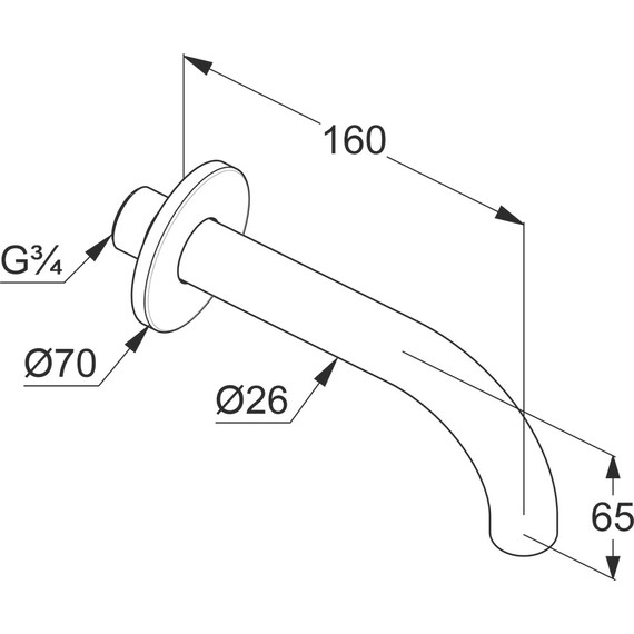 Излив для ванны Kludi Bozz 3850505 - фото 3
