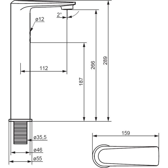 Смеситель для раковины высокий сенсорный Damixa Jupiter 770280300, черный, Цвет производителя: чёрный - фото 4