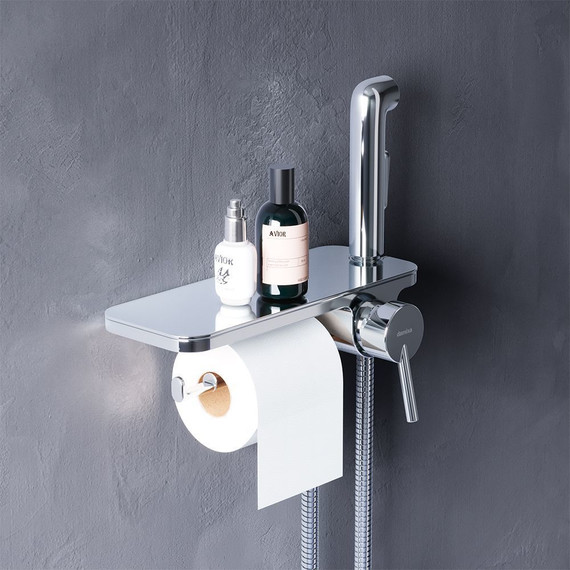 Набор для гигиенического душа Damixa Jupiter с полкой 773500001 - фото 2