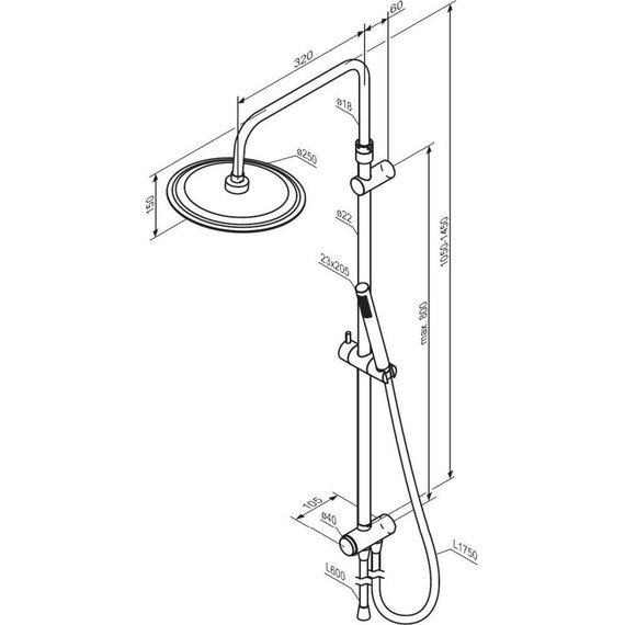 Душевая стойка Damixa Scandinavian Pure 936000300, черный - фото 7
