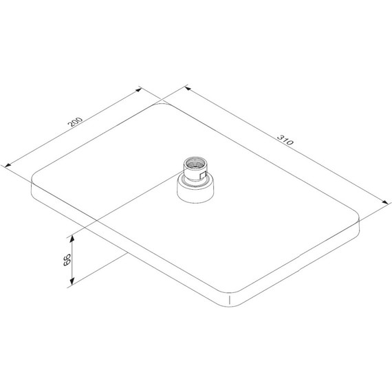 Верхний душ Damixa Merkur 310x200 мм 940050000 - фото 4