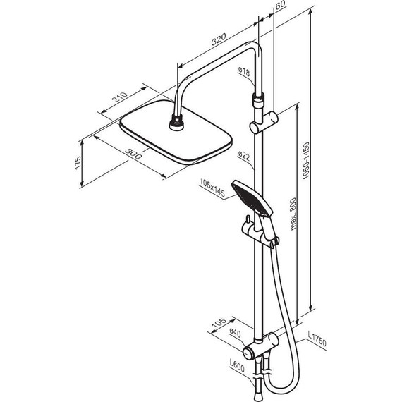 Душевая стойка Damixa Gala 953000000 - фото 7