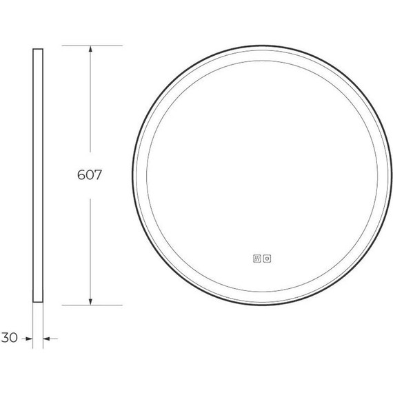 Зеркало Cezares Cadro Led 60 см CZR-SPC-CADRO-600-LED-TCH-WARM - фото 12