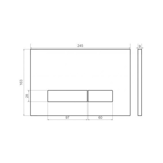 Кнопка смыва Sole S0323 Black - фото 2