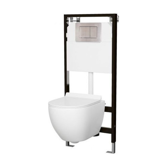 Кнопка смыва Sole S0423 Brushed metal - фото 2