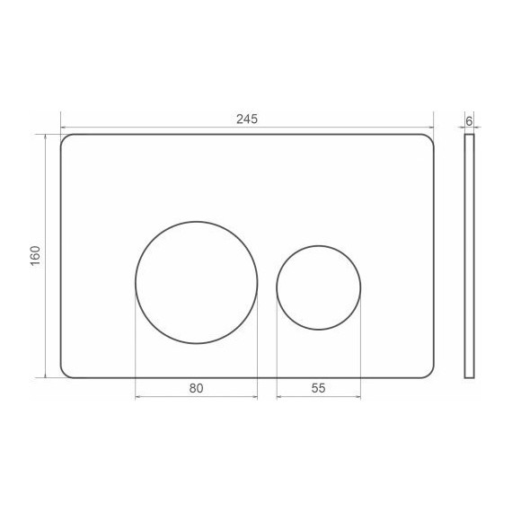 Кнопка смыва Sole S0523 Black metal - фото 2