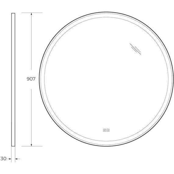Зеркало Cezares Cadro Led 90 см CZR-SPC-CADRO-900-LED-TCH-WARM - фото 12