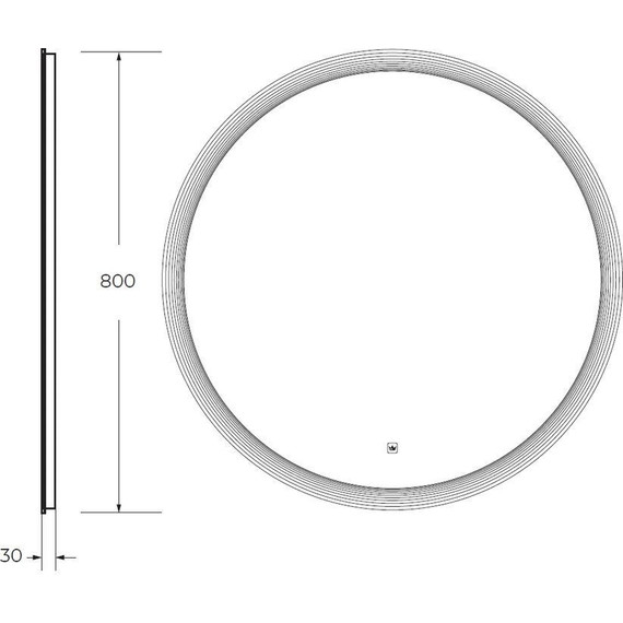 Зеркало Cezares Eco Led 80 см CZR-SPC-ECO-800-LED-TCH - фото 13