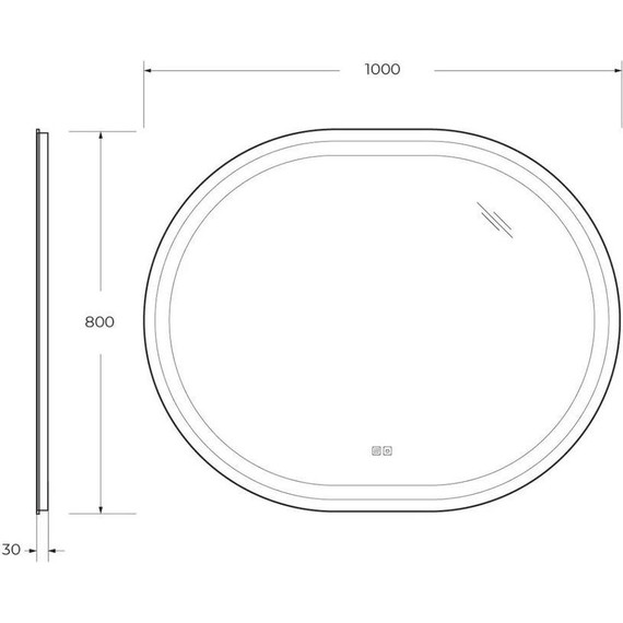 Зеркало Cezares Giubileo Led 100 см CZR-SPC-GIUBILEO-1000-800-TCH-WARM - фото 7