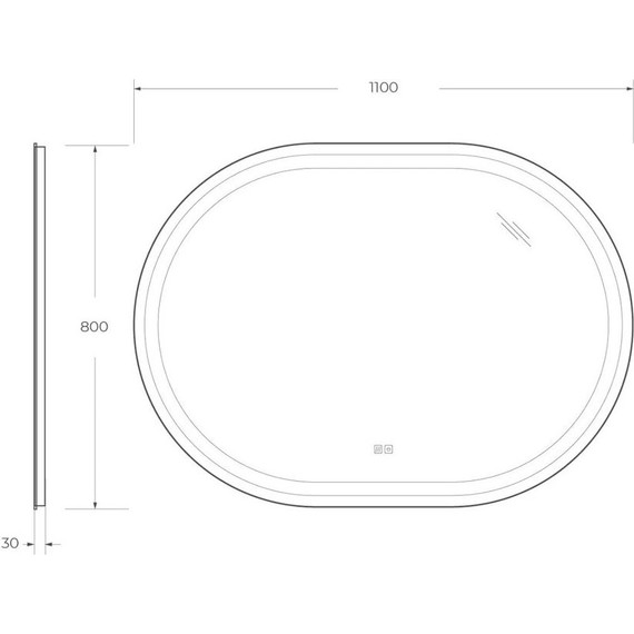 Зеркало Cezares Giubileo Led 110 см CZR-SPC-GIUBILEO-1100-800-TCH-WARM - фото 7