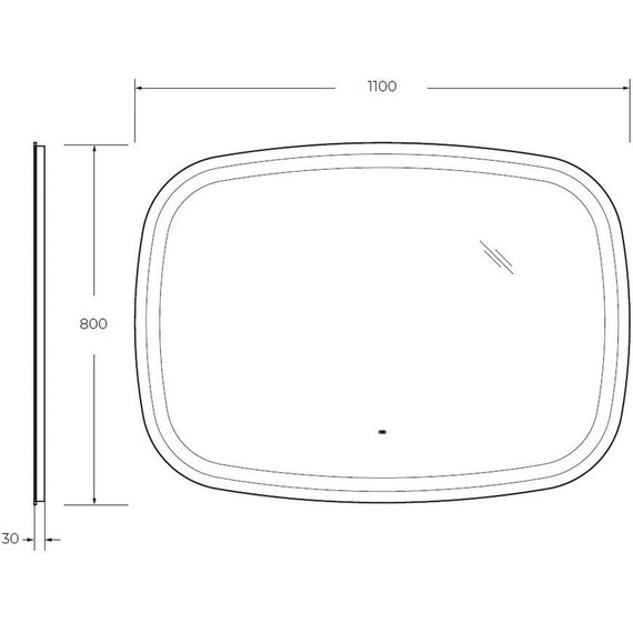 Зеркало Cezares Molveno Led 110 см CZR-SPC-MOLVENO-1100-800-MOV - фото 8