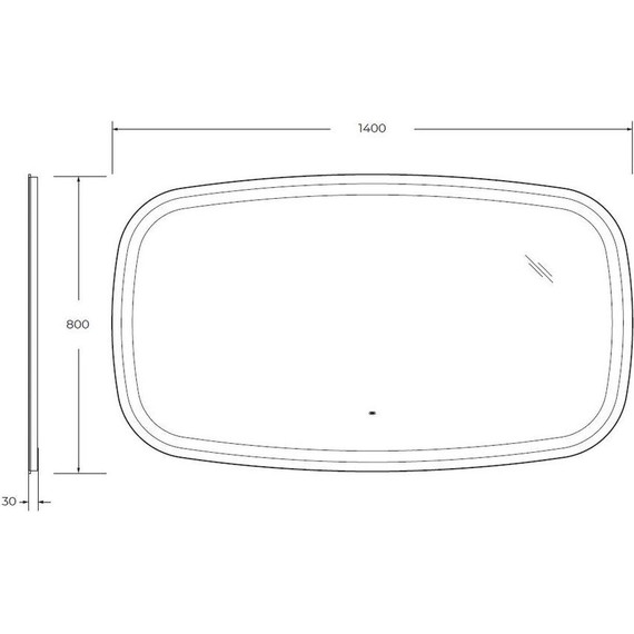 Зеркало Cezares Molveno Led 140 см CZR-SPC-MOLVENO-1400-800-MOV - фото 8